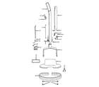 Hoover F4005-101 handle, hood diagram