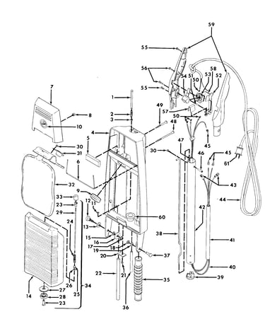 Handle, tank, switch