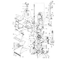 Hoover F5833-900 motor, handle, tank, hood, switch diagram