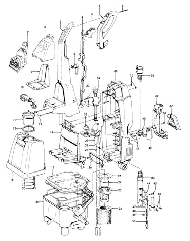 Cleaningtools, handle, tank, switch