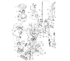 Hoover F5857-001 mainhousing, motor, hose, handle diagram