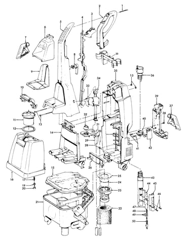 Cleaningtools, handle, tank, switch