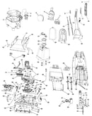 Motor, handle, tank, hood, switch