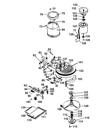 Mainbody, motor, gears