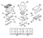 Maytag DGR607GWOK top assembly/gas controls diagram