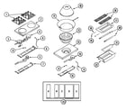 Dynasty DGRC607CBWOK top assembly/gas controls diagram