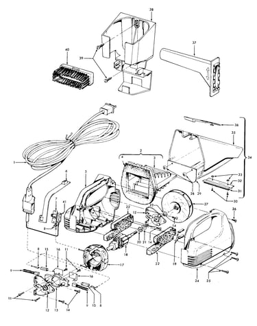 Motor, cleaningtools, motorhousing