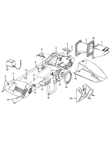 Motor assembly, motorhousing