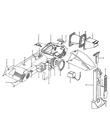 Motor, cleaningtools, motorhousing