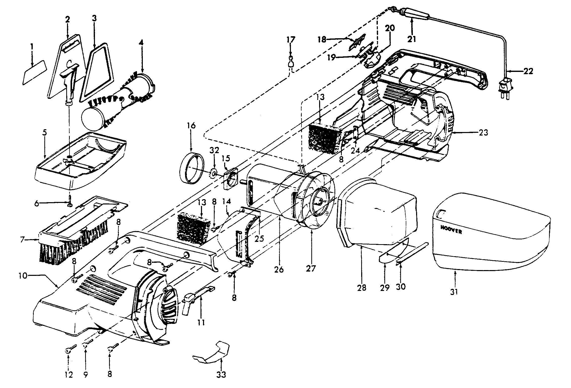Motor assembly, motorhousing