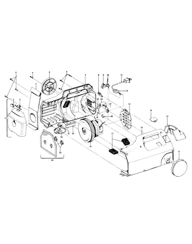 Mainhousing, hose, cleaningtools