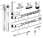 Hoover S1349--- hose, cleaningtools diagram