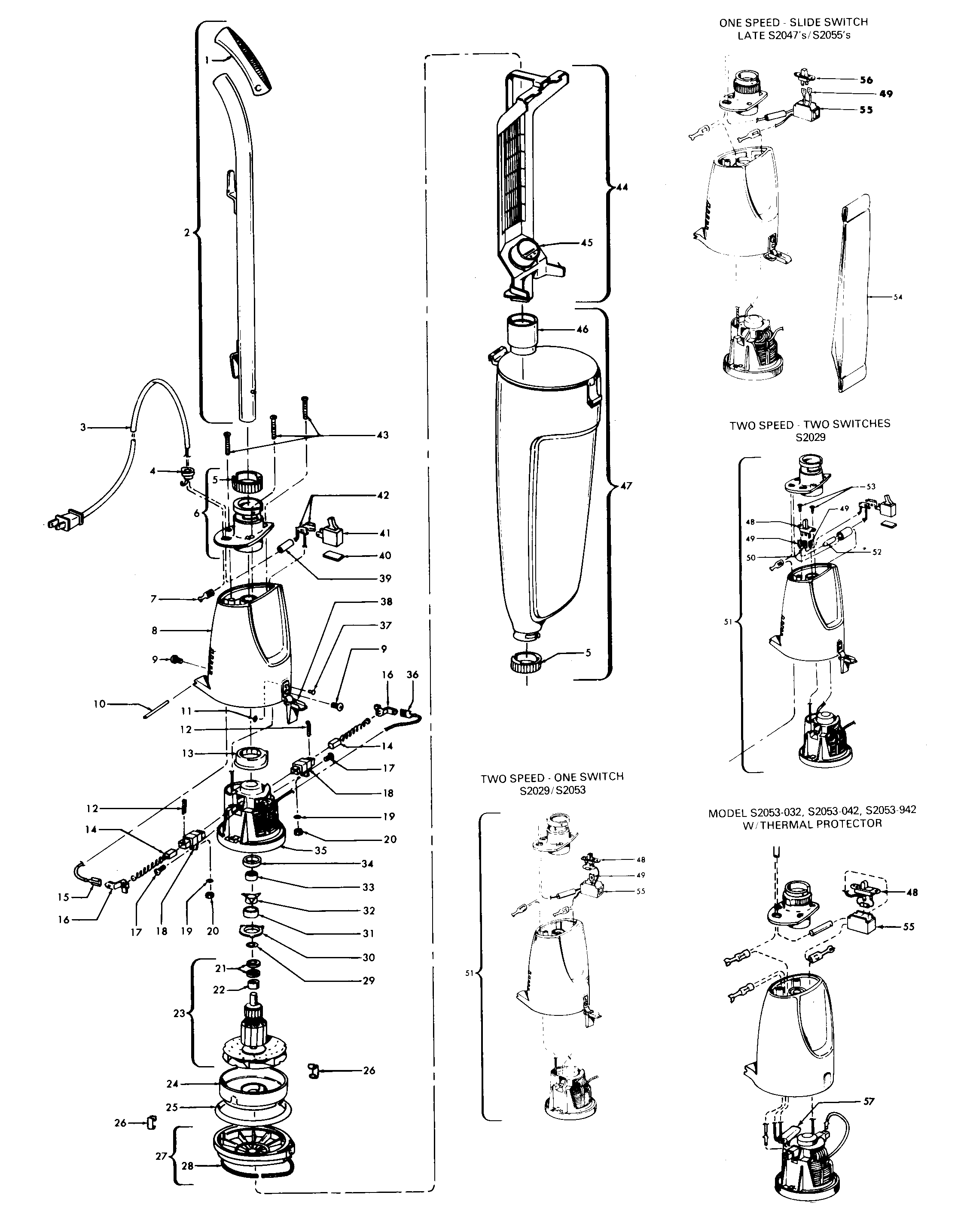 Motor assembly, bag & motorhousing