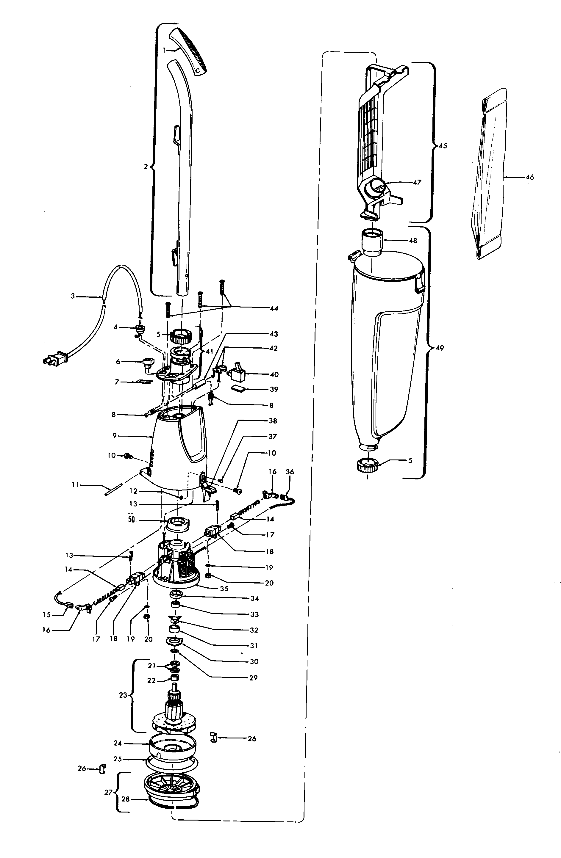 MOTOR ASSEMBLY, BAG & MOTORHOUSING