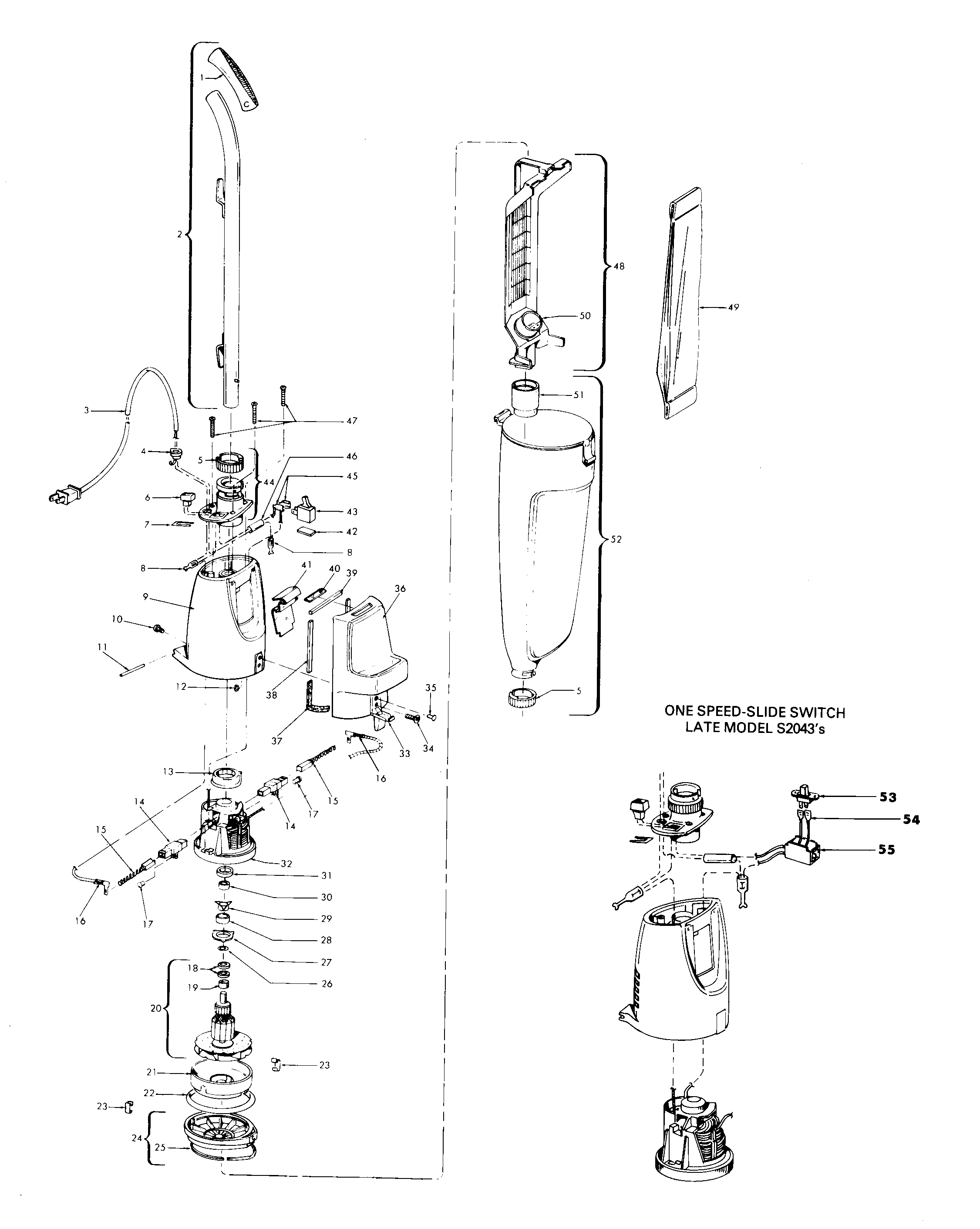 Motor assembly, bag & motorhousing