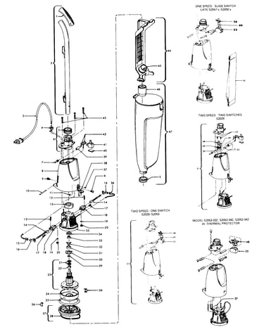 Motor assembly, bag & motorhousing