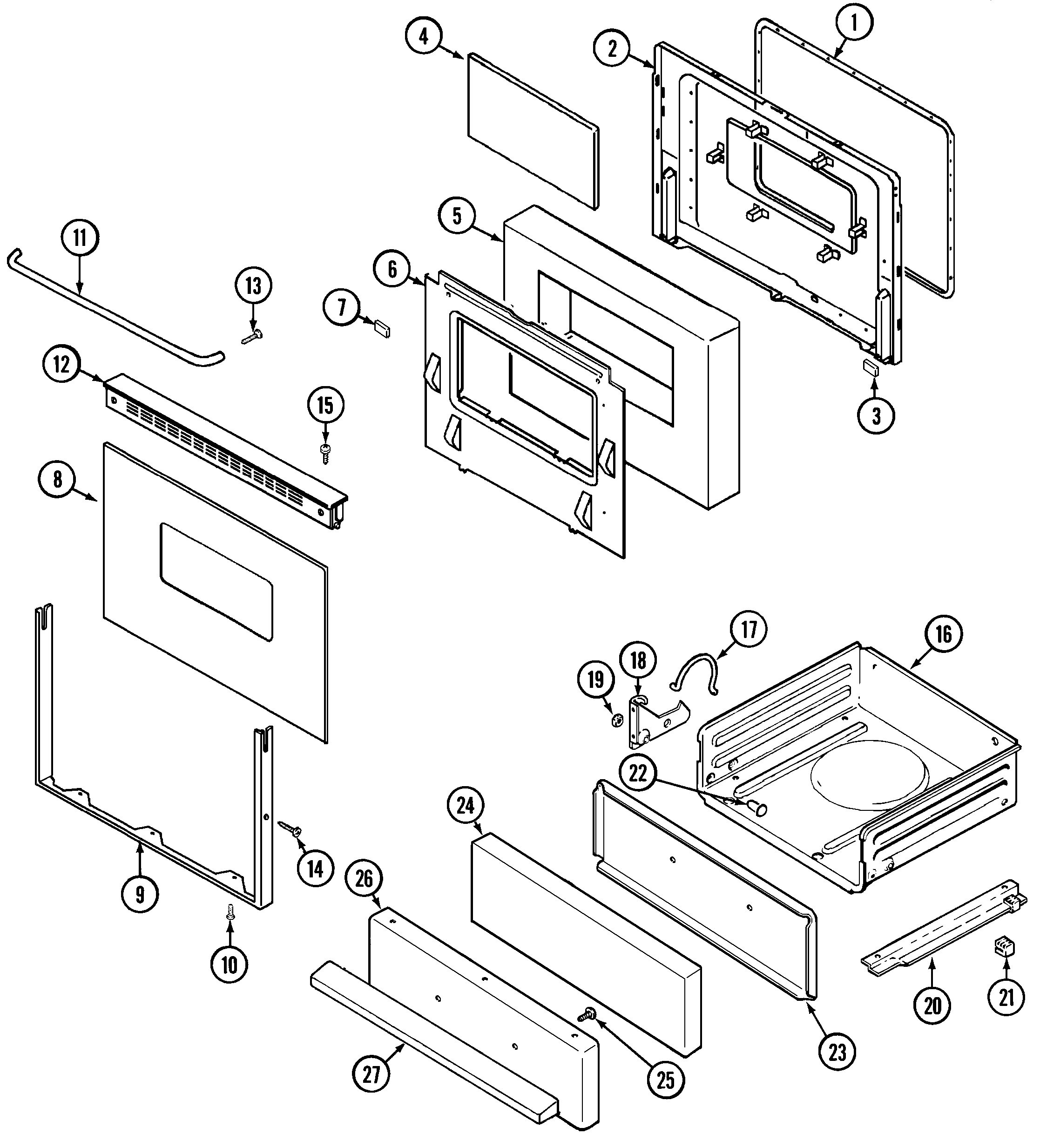 Door/drawer (crg7500aa* ser. 19 & after)
