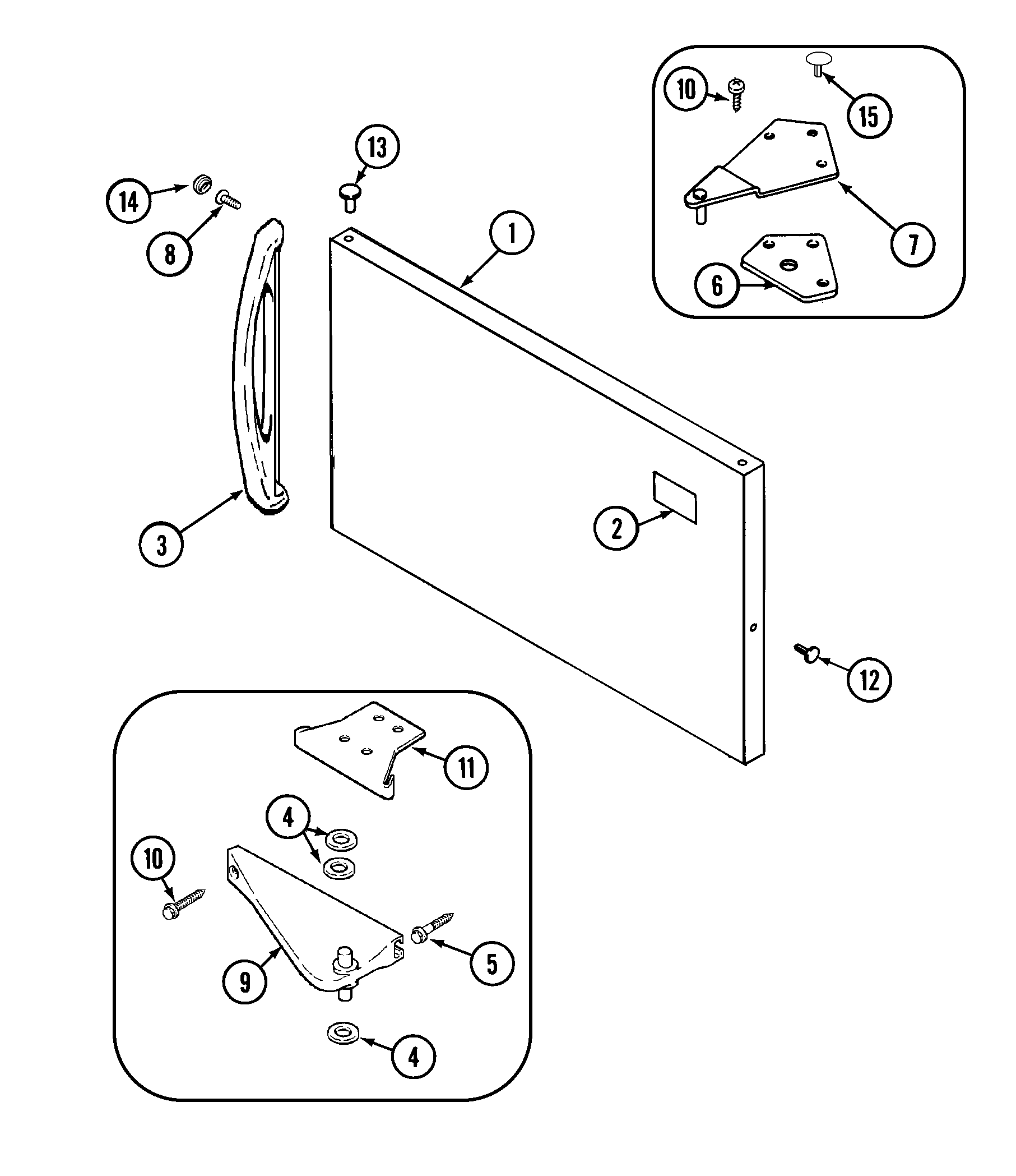 Freezer outer door