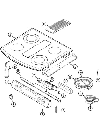 Control panel/top assembly