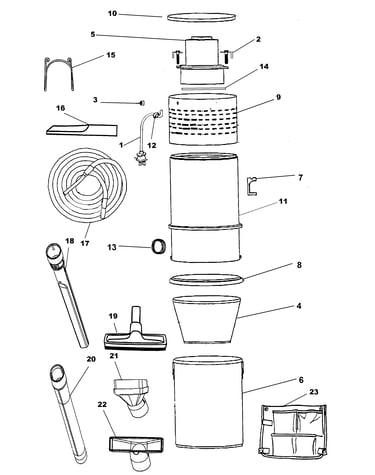 Complete main assembly & hose