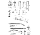 Hoover S2087 hose, cleaningtools diagram