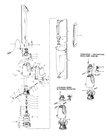 Motor assembly, bag & motorhousing