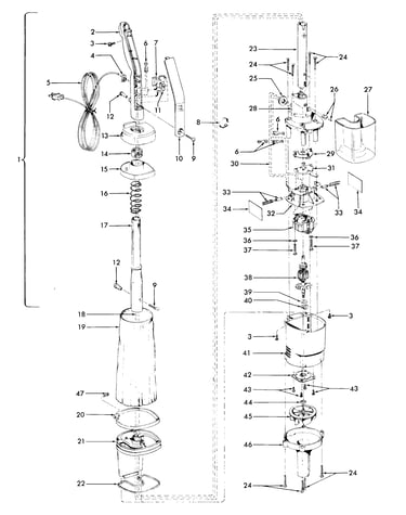 Motor assembly, bag & motorhousing