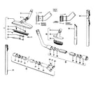 Hoover S3005--- hose, cleaningtools diagram