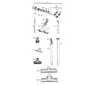 Hoover S3185--- hose, cleaningtools diagram