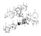 Hoover S3205022 motor assembly diagram