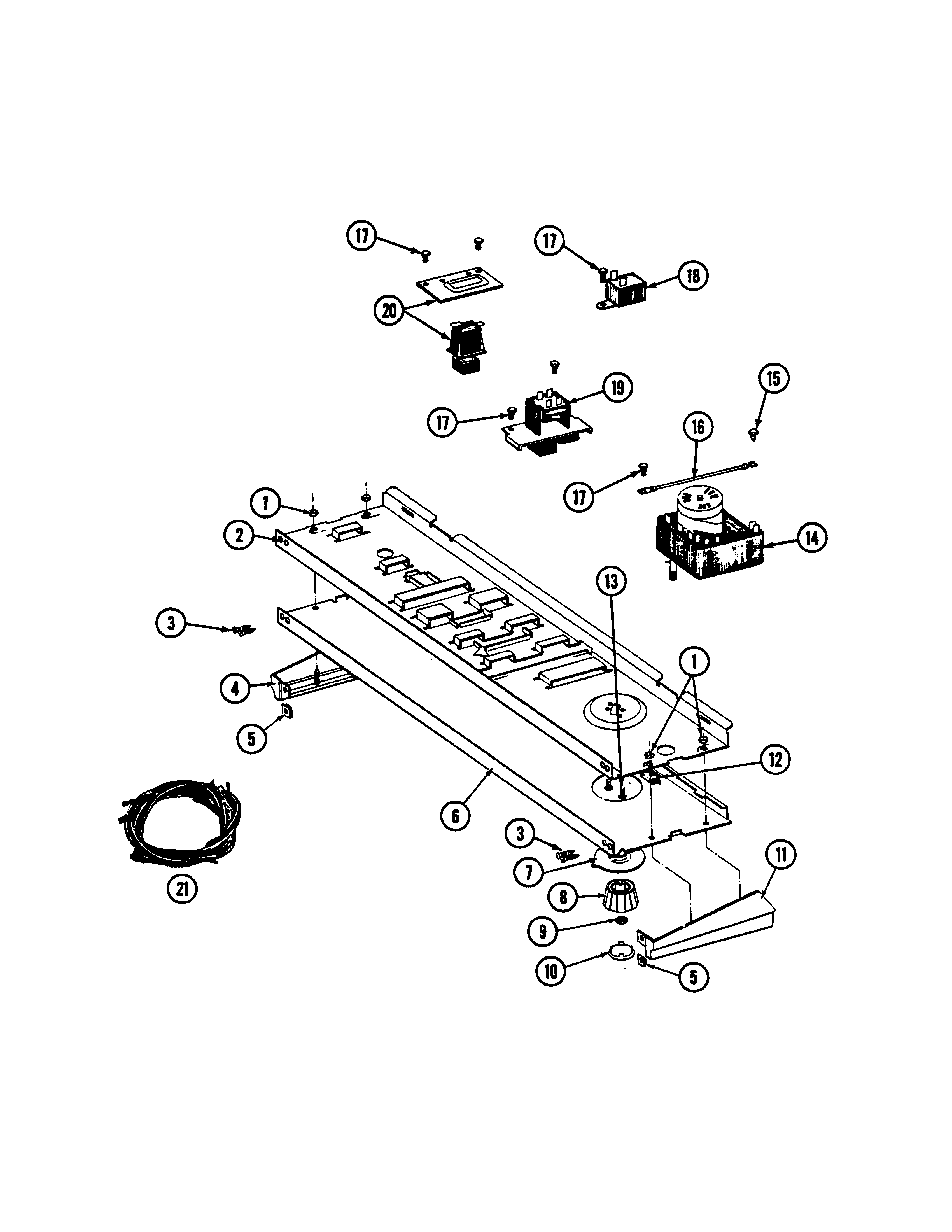 Control panel (lde7500acm,adm) & (ldg)