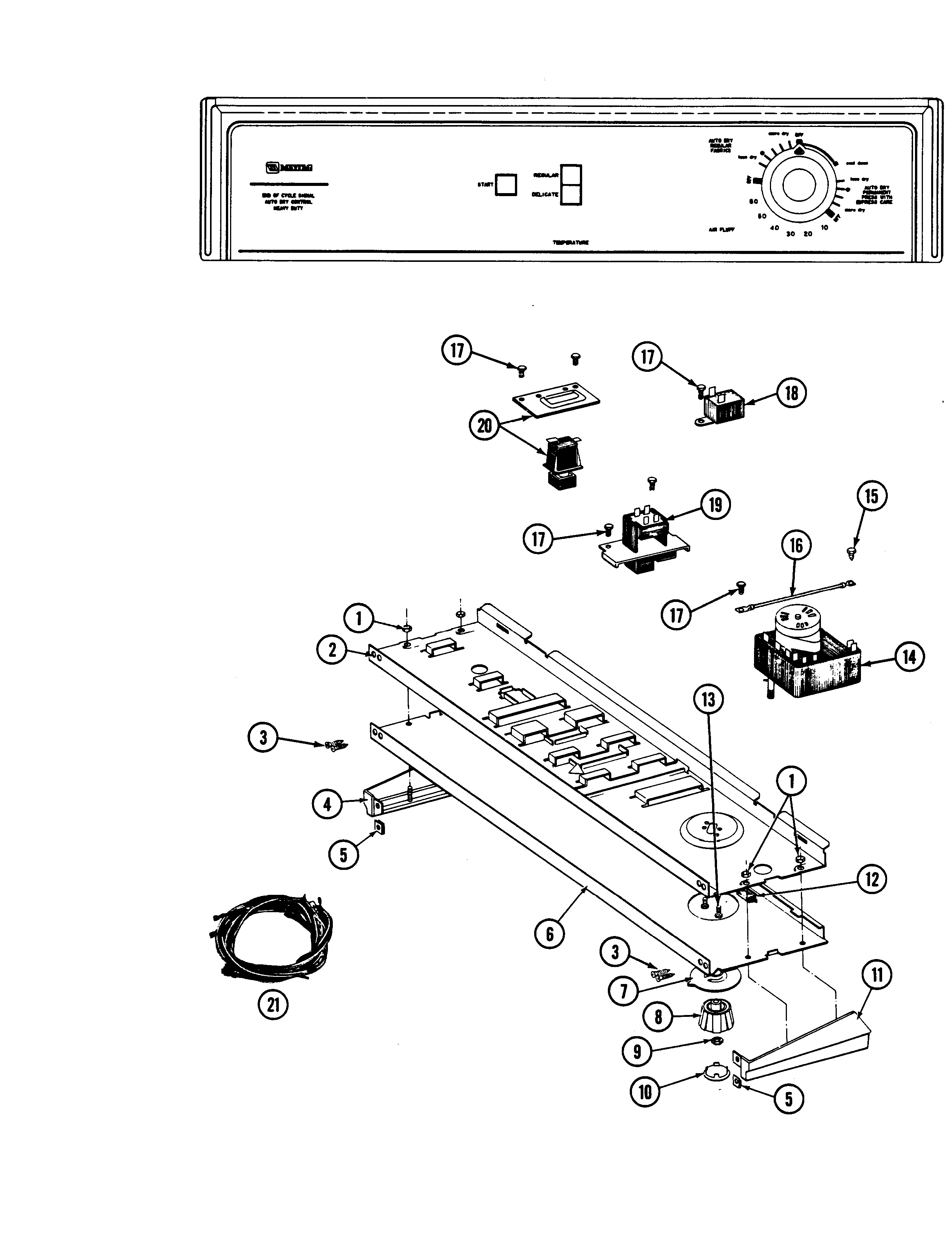 CONTROL PANEL (LDE7500ACE,ADE) & (LDG)