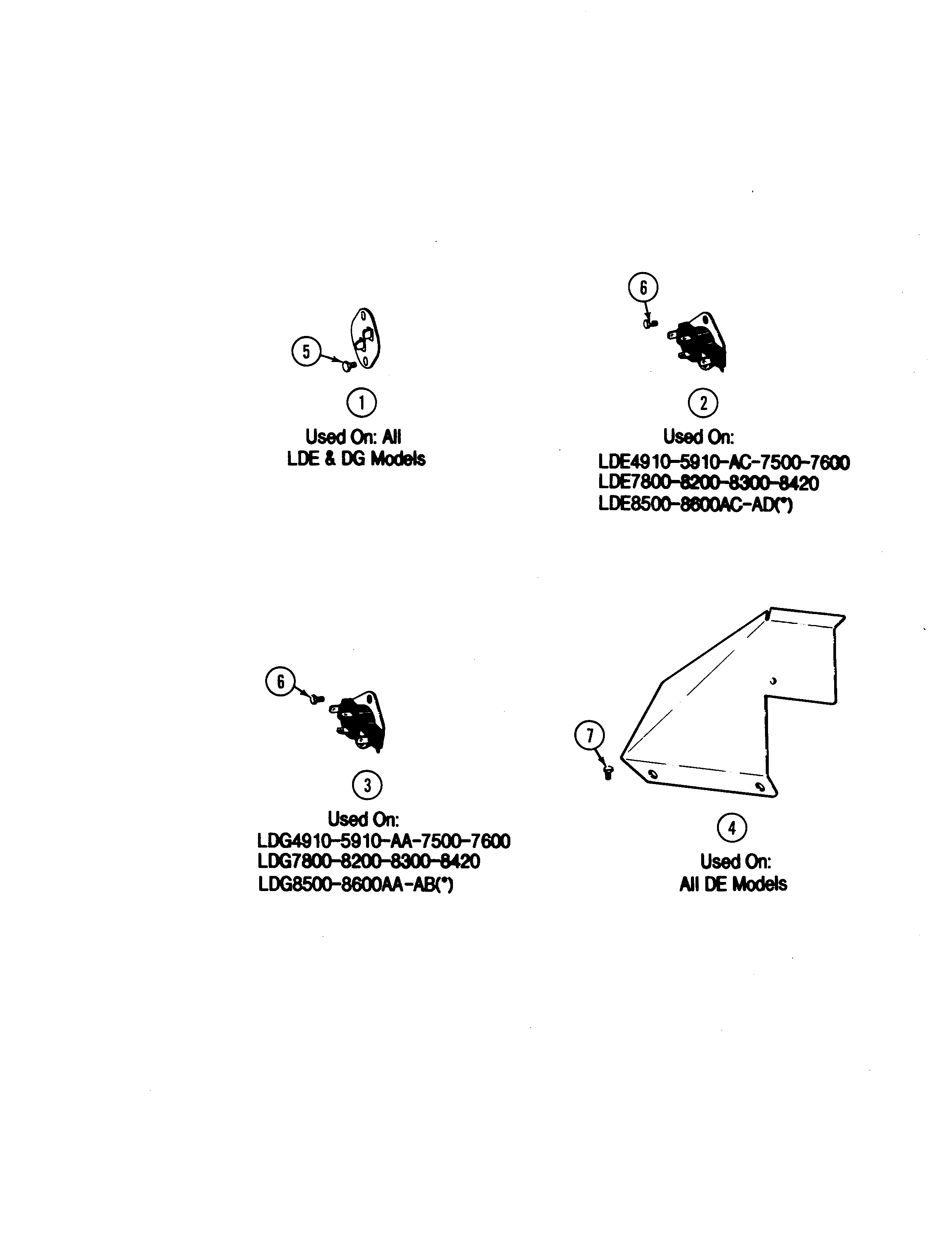 THERMOSTATS (LDE7500ACE,ADE) & (LDG)