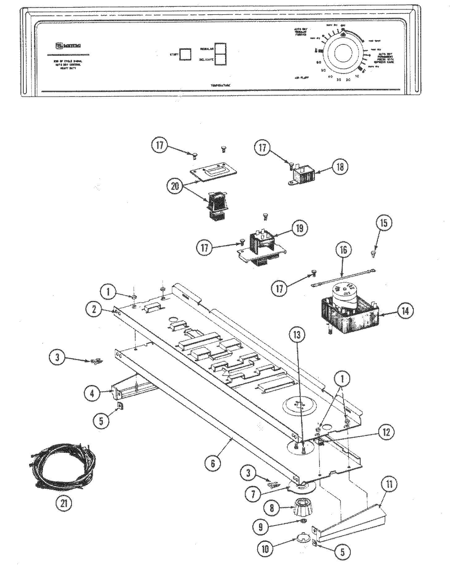 Control panel (ldg7500aal,aaw,abl,abw)