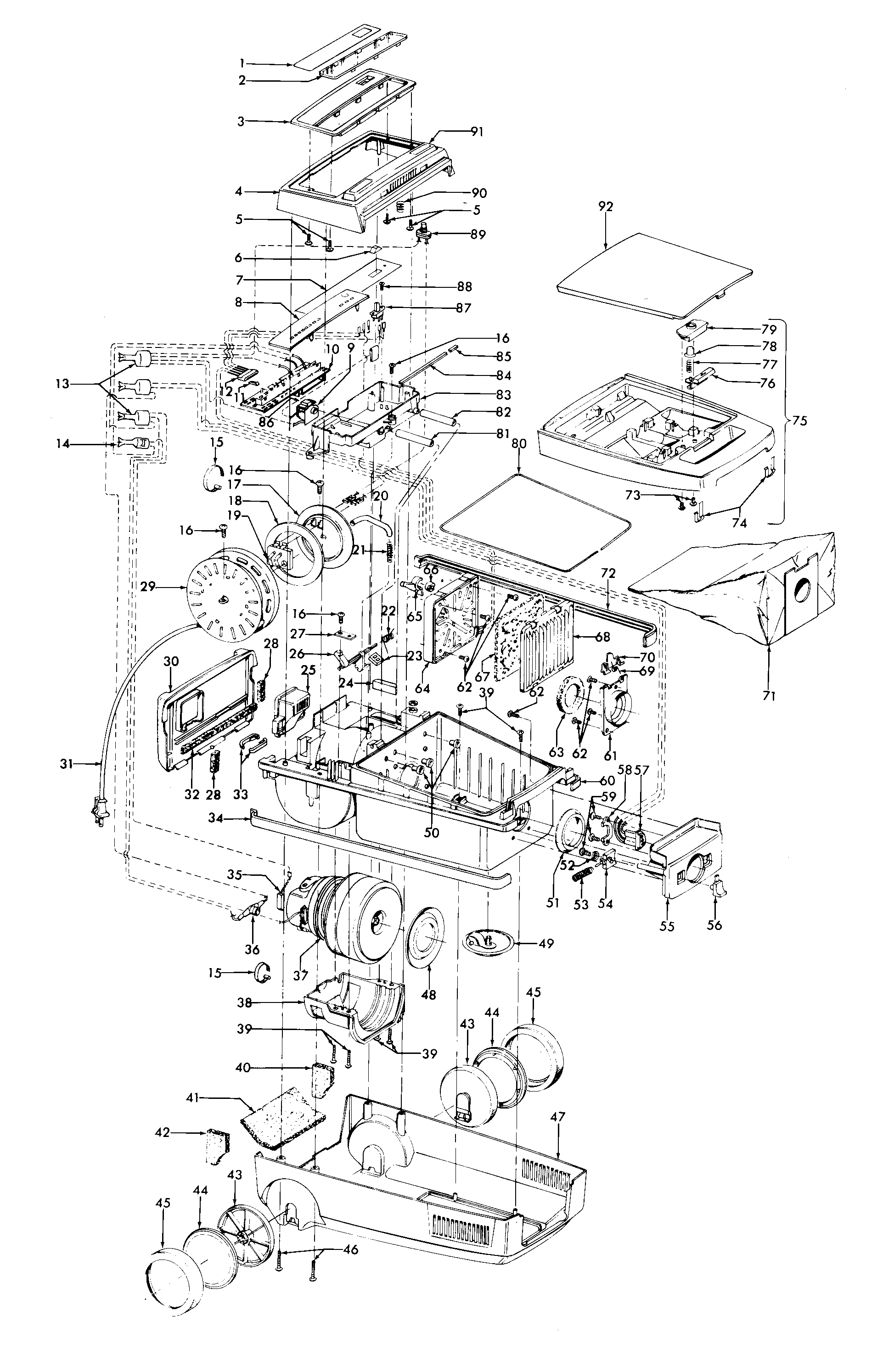 Mainhousing, motor assembly