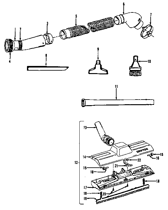 Hose, cleaningtools, rug_flrnozzle