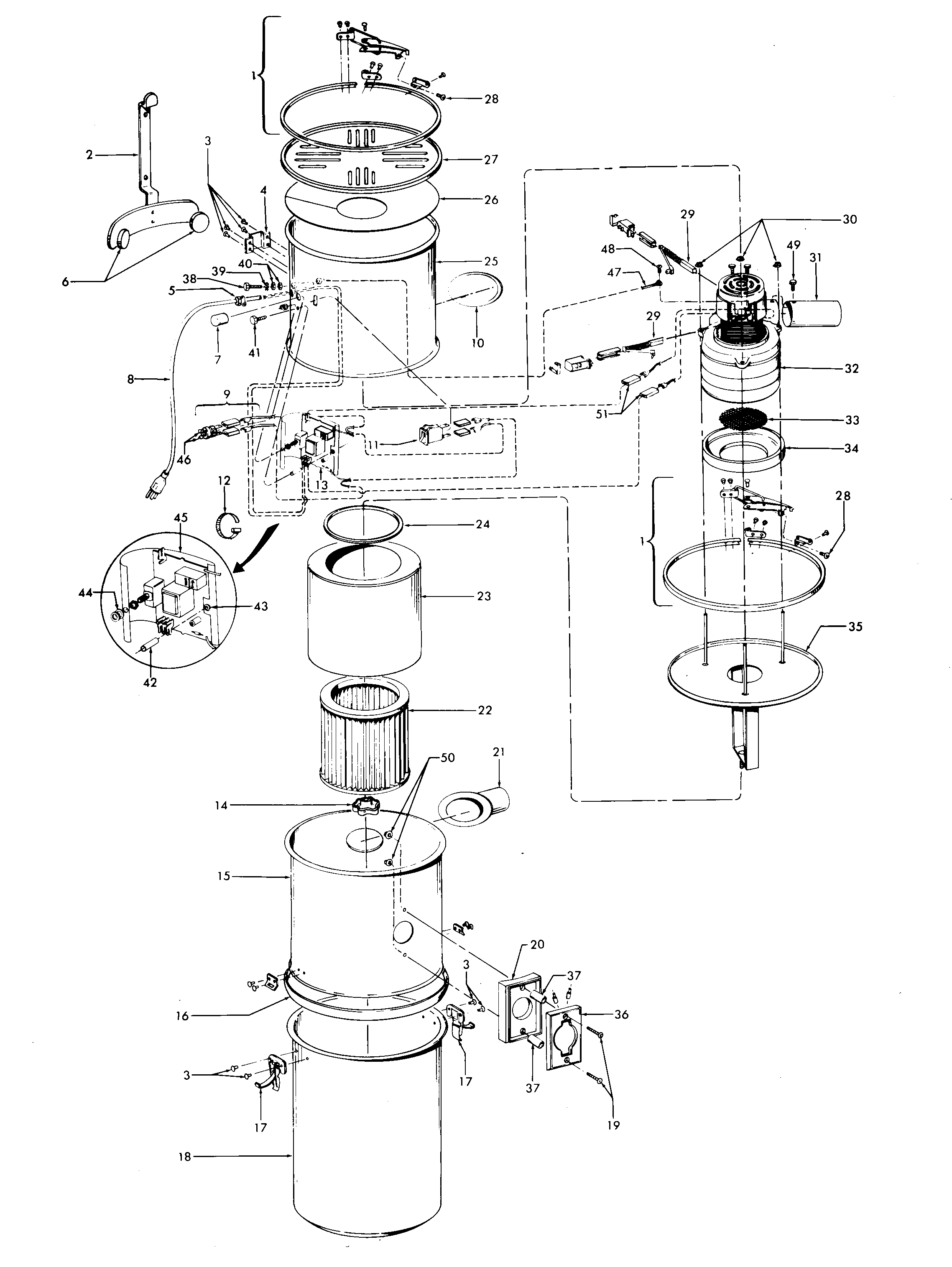Mainhousing, motor assembly