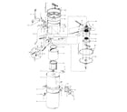 Hoover S5573 mainhousing, motor assembly diagram