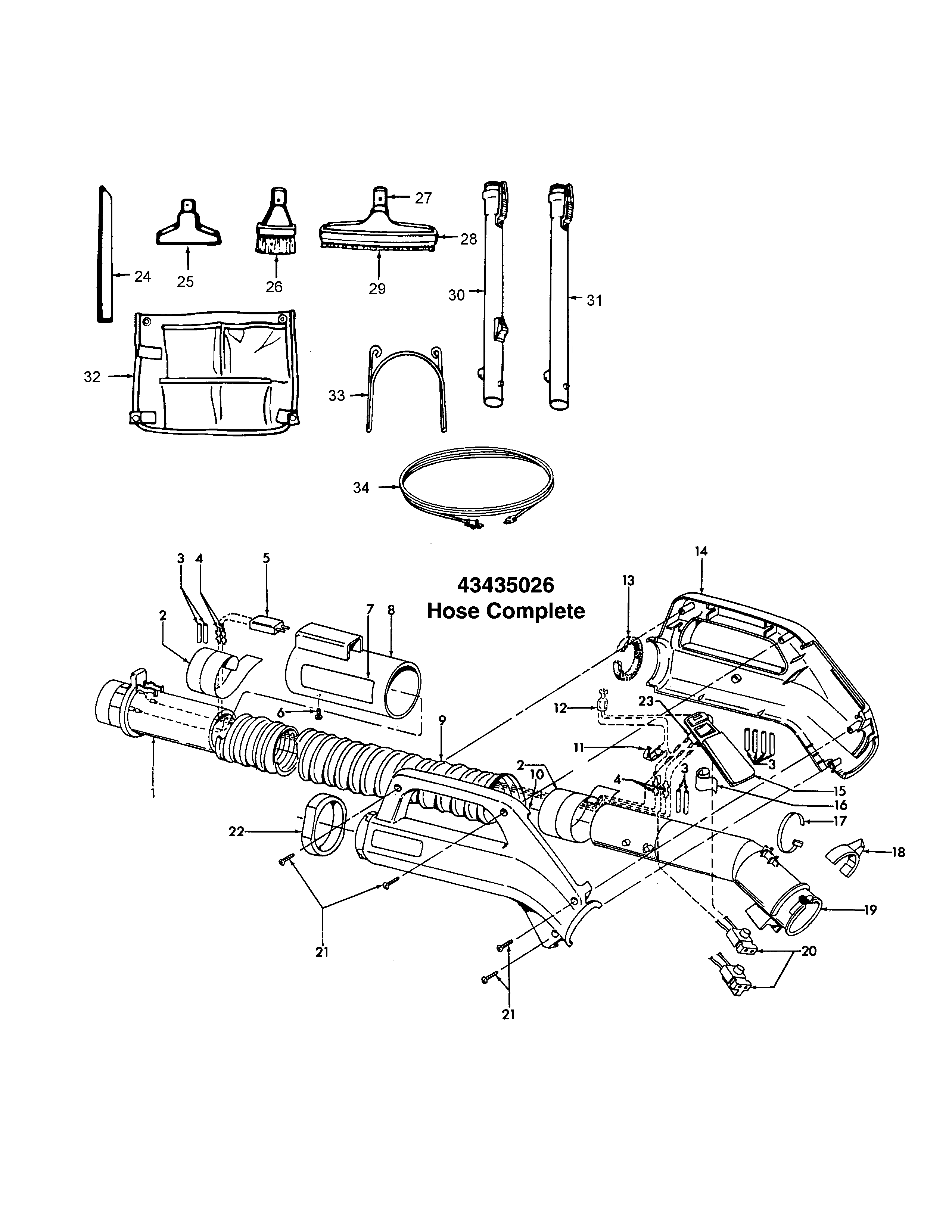 Hose, cleaningtools