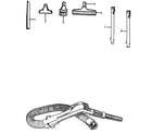Hoover S5668 hose, cleaningtools diagram