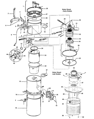 Mainhousing, motor assembly