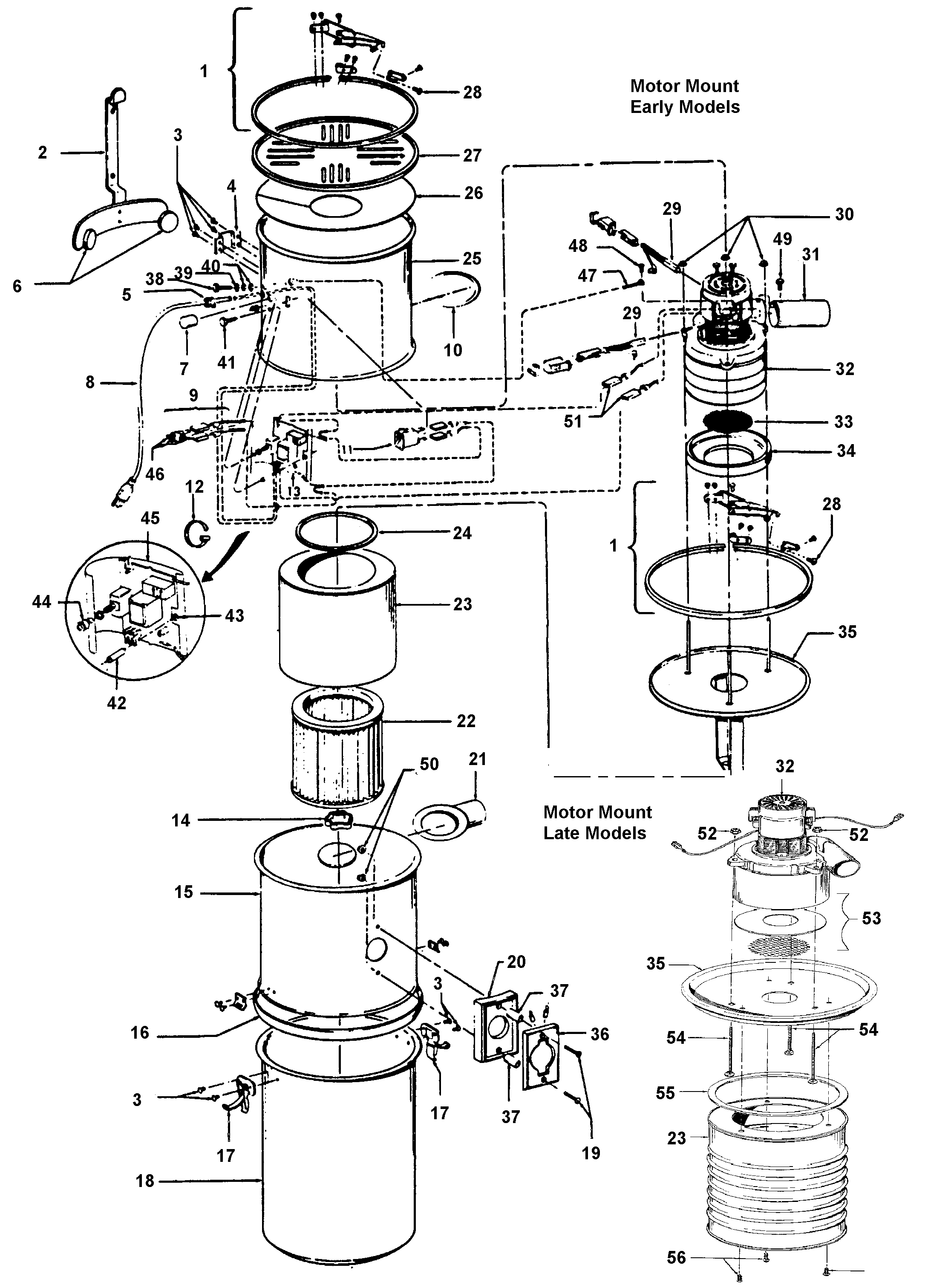 Mainhousing, motor assembly