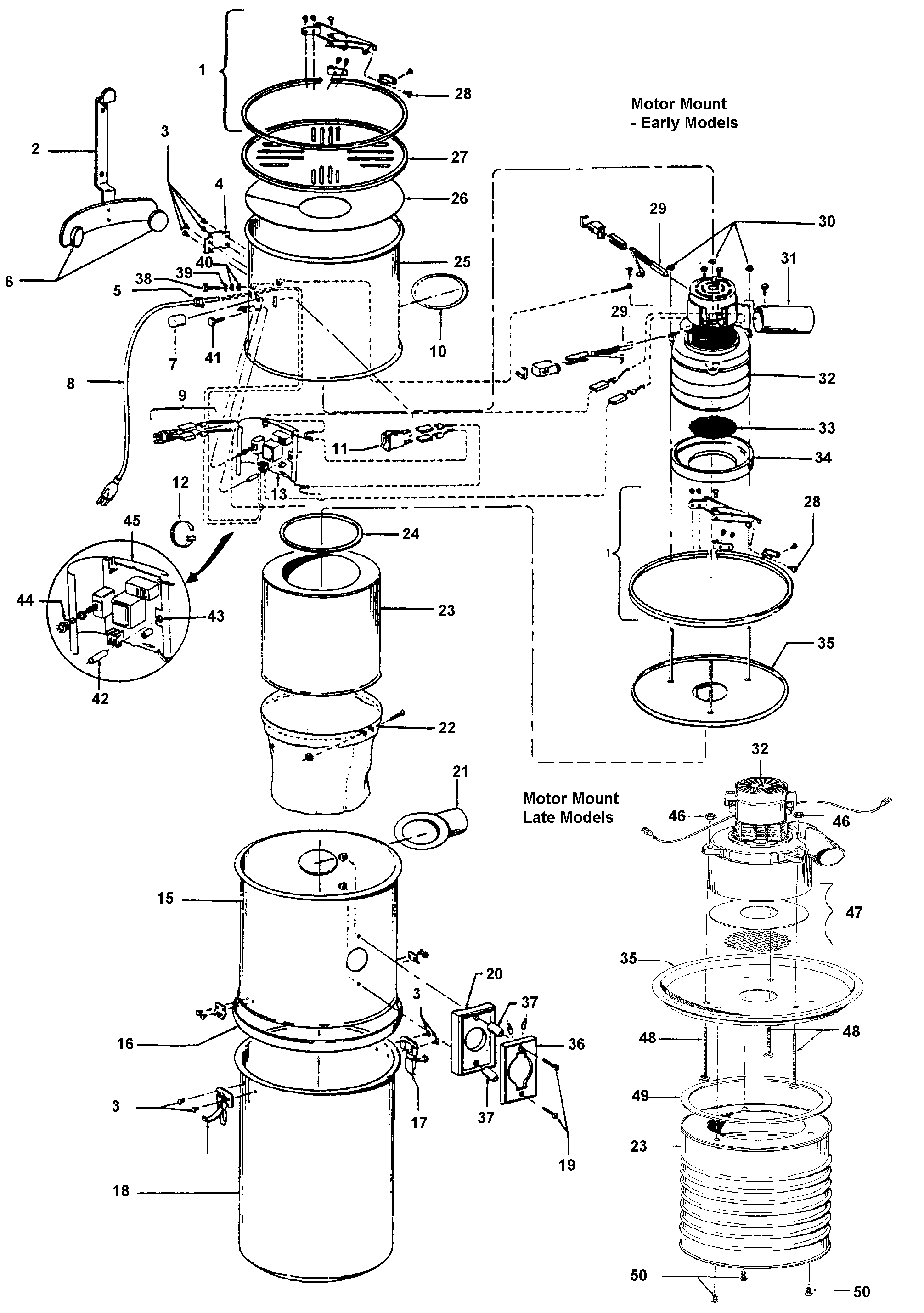 Mainhousing, motor assembly