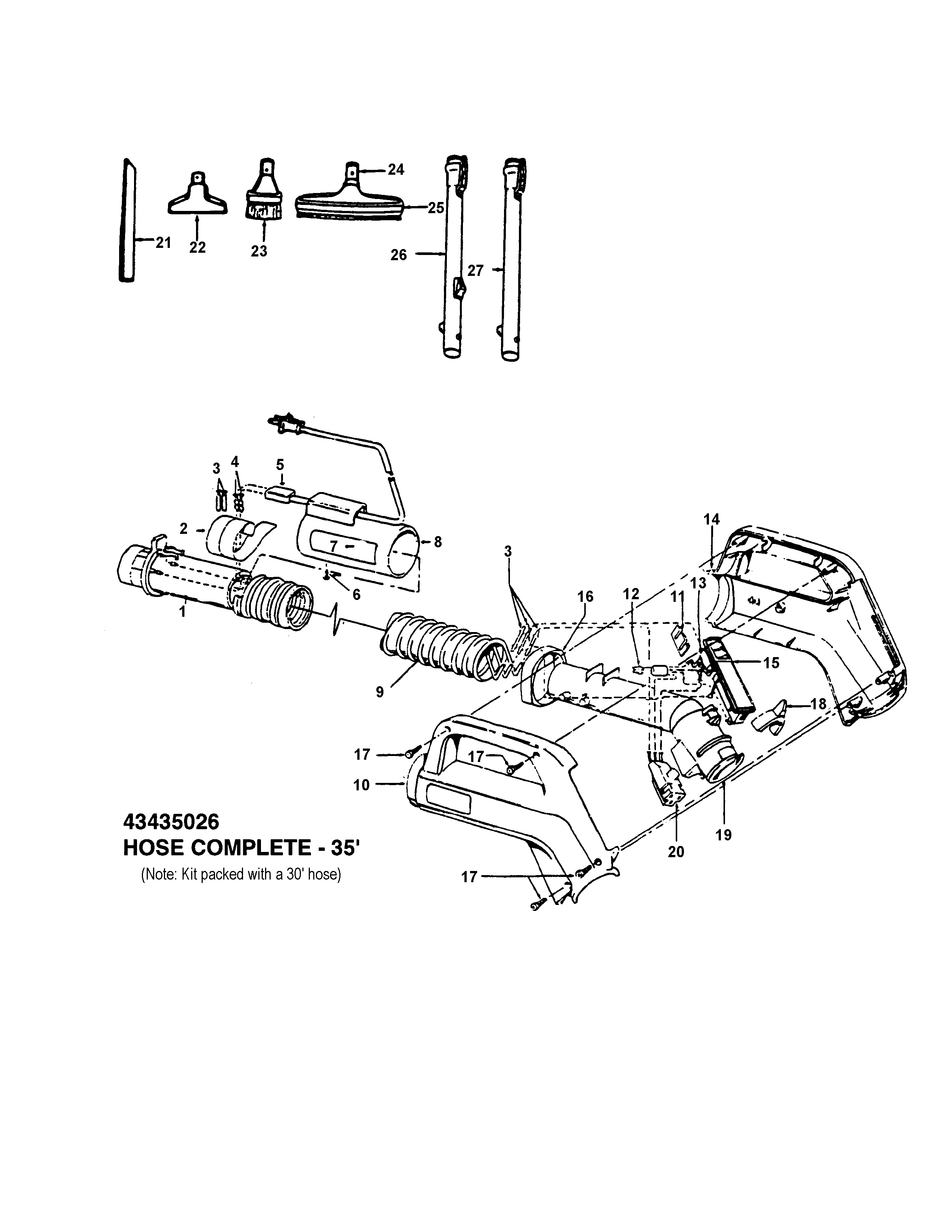 Hose, cleaningtools