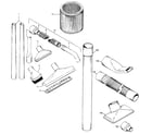 Hoover S6545--- hose, cleaningtools diagram