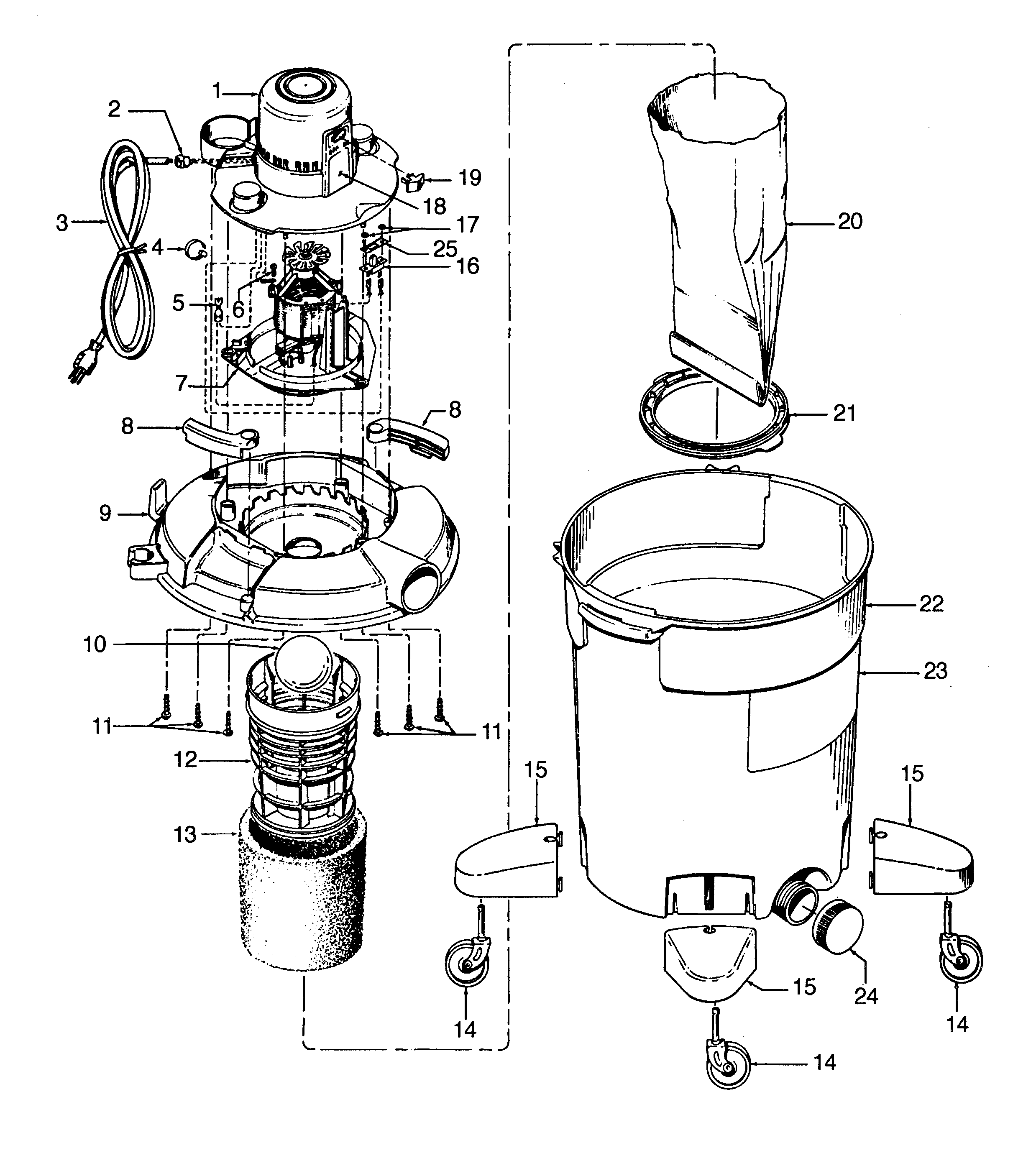 Mainhousing, motor assembly