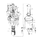 Hoover S6550600 mainhousing, motor assembly diagram