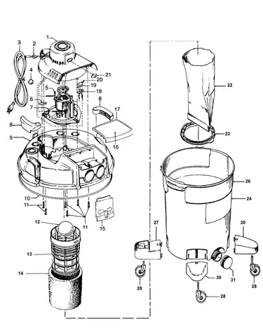 Mainhousing, motor assembly
