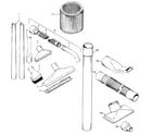 Hoover S6631--- hose, cleaningtools diagram