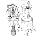 Hoover S6631016 motor assembly, tank diagram